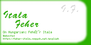 itala feher business card